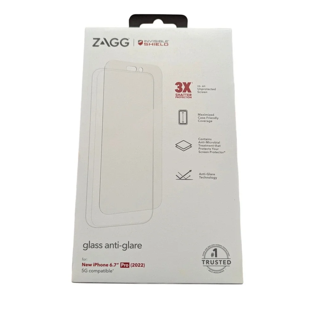 U5-N Zagg Invisible Shield Glass Anti-Glare Screen Protector 4 iPhone 14 Pro Max